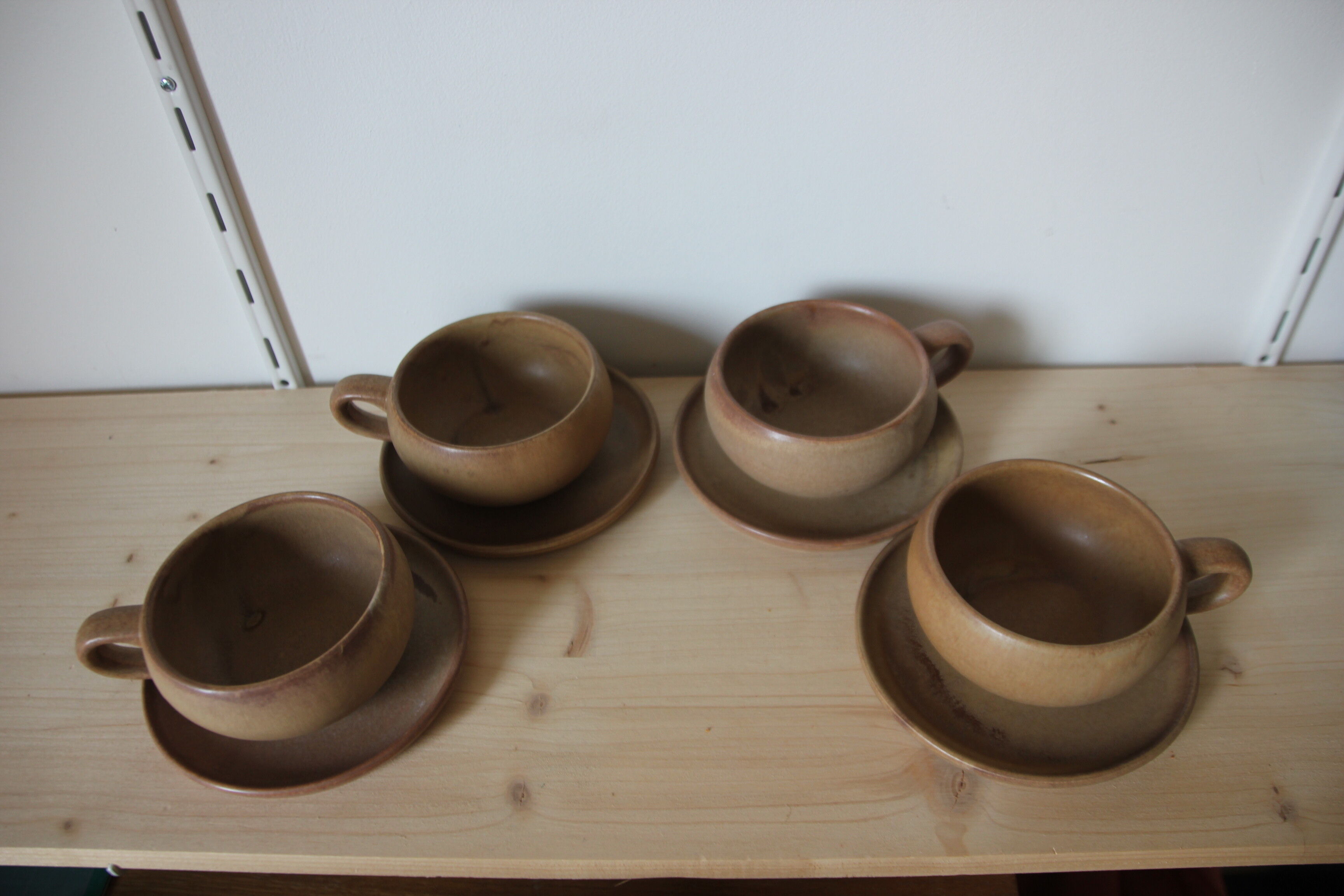 4 stoneware lunch bowls