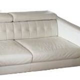 Leather sofa, white leather corner sofa