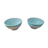 Porcelain bowls italy bordered green