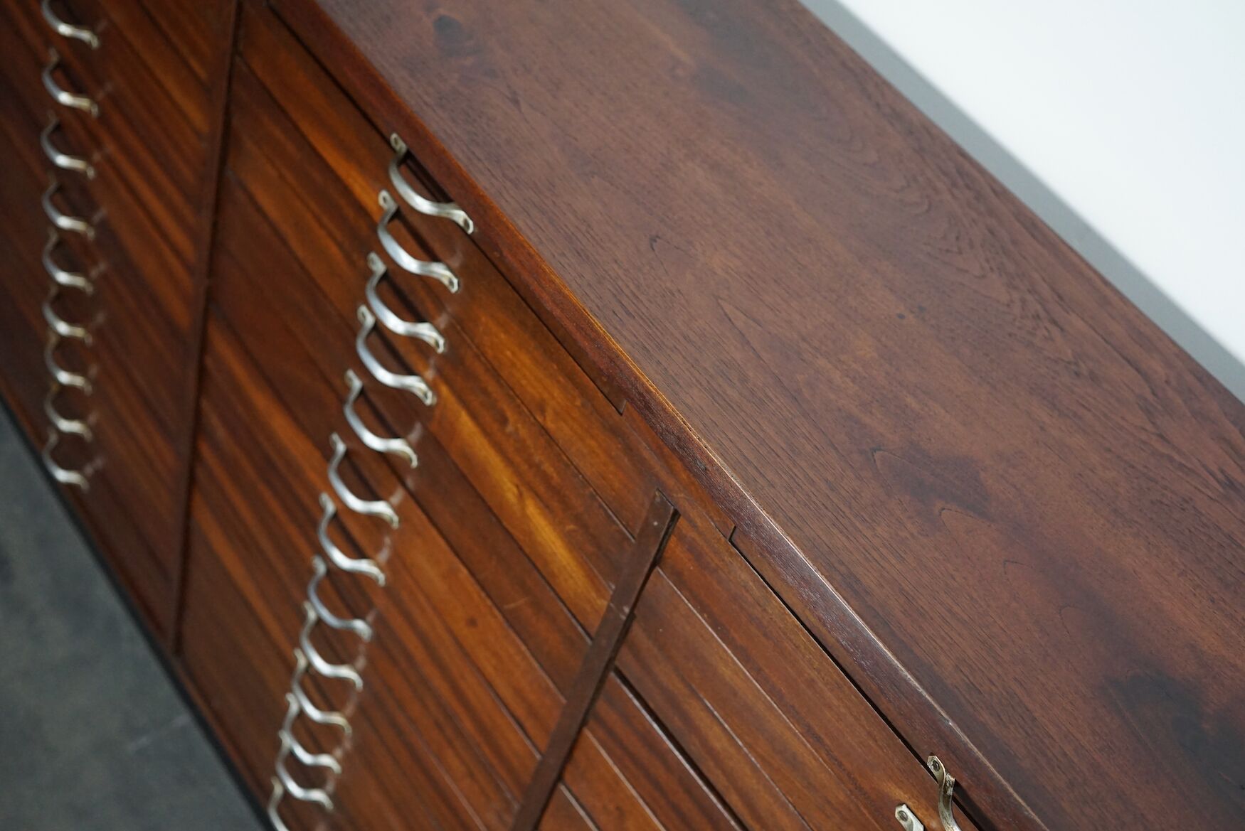 Vintage dutch mahogany jewelers / watchmakers cabinet, circa 1930