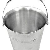 1960s Guy Degrenne Ice Bucket with Handle 18/10 Stainless Steel