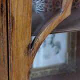 Old atisanal wooden library showcase
