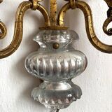 Murano glass flower and foliage wall light Baguès