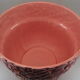 Art deco pink earthenware pot cover