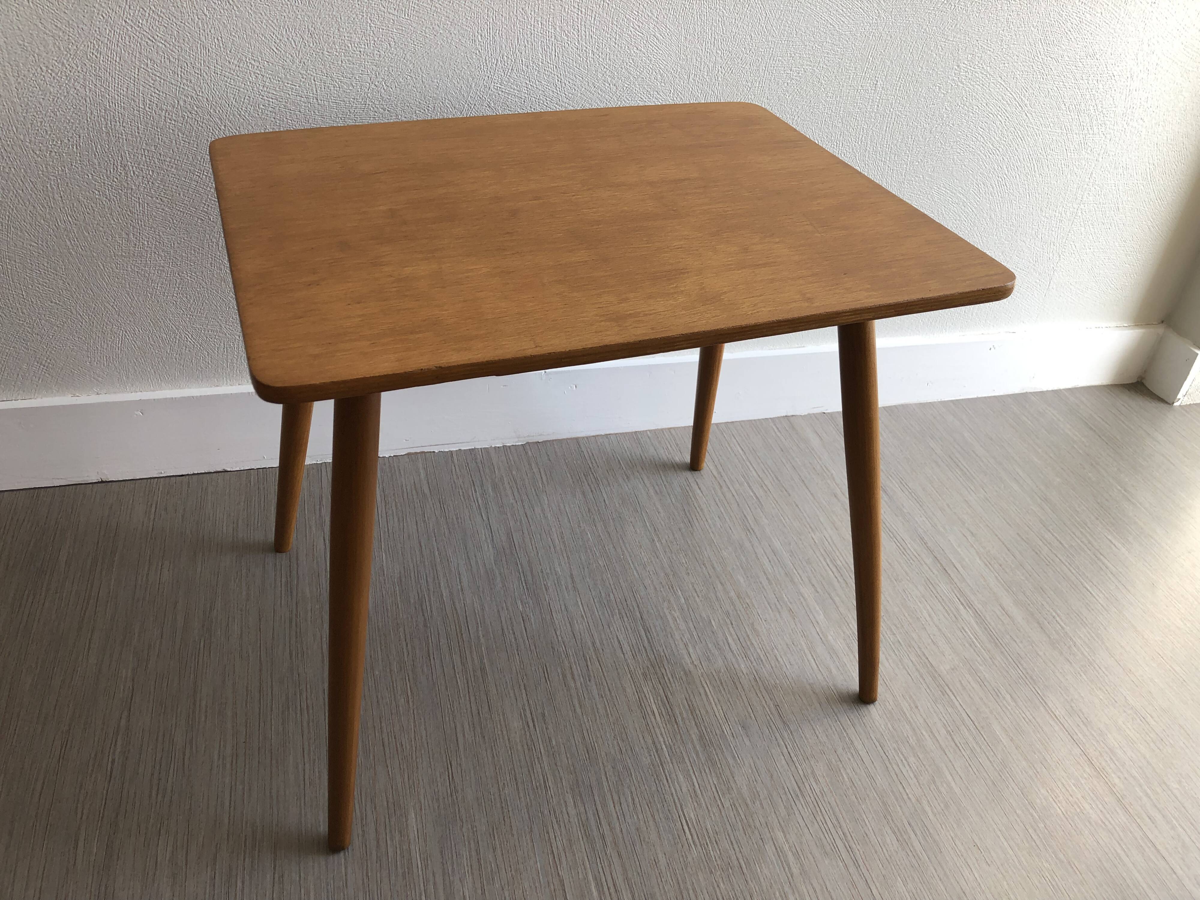 Table basse vintage pieds compas