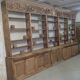 Large natural wood bookcase late nineteenth