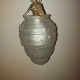 Art Deco chandelier in molded blown glass