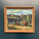 Huile sur panneau suédois – Paysage de montagne par Kerstin Flyckt