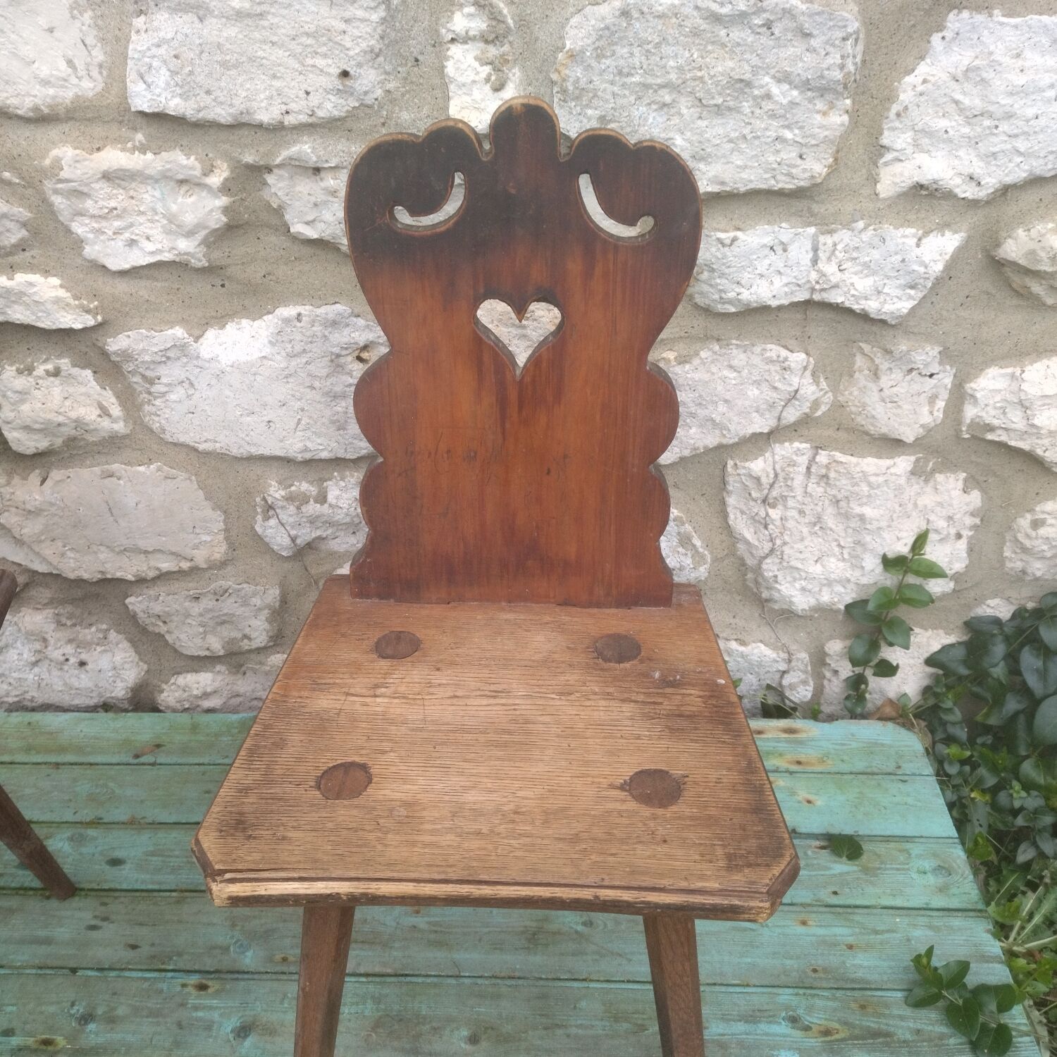 Pair of chairs brutalist stepladder