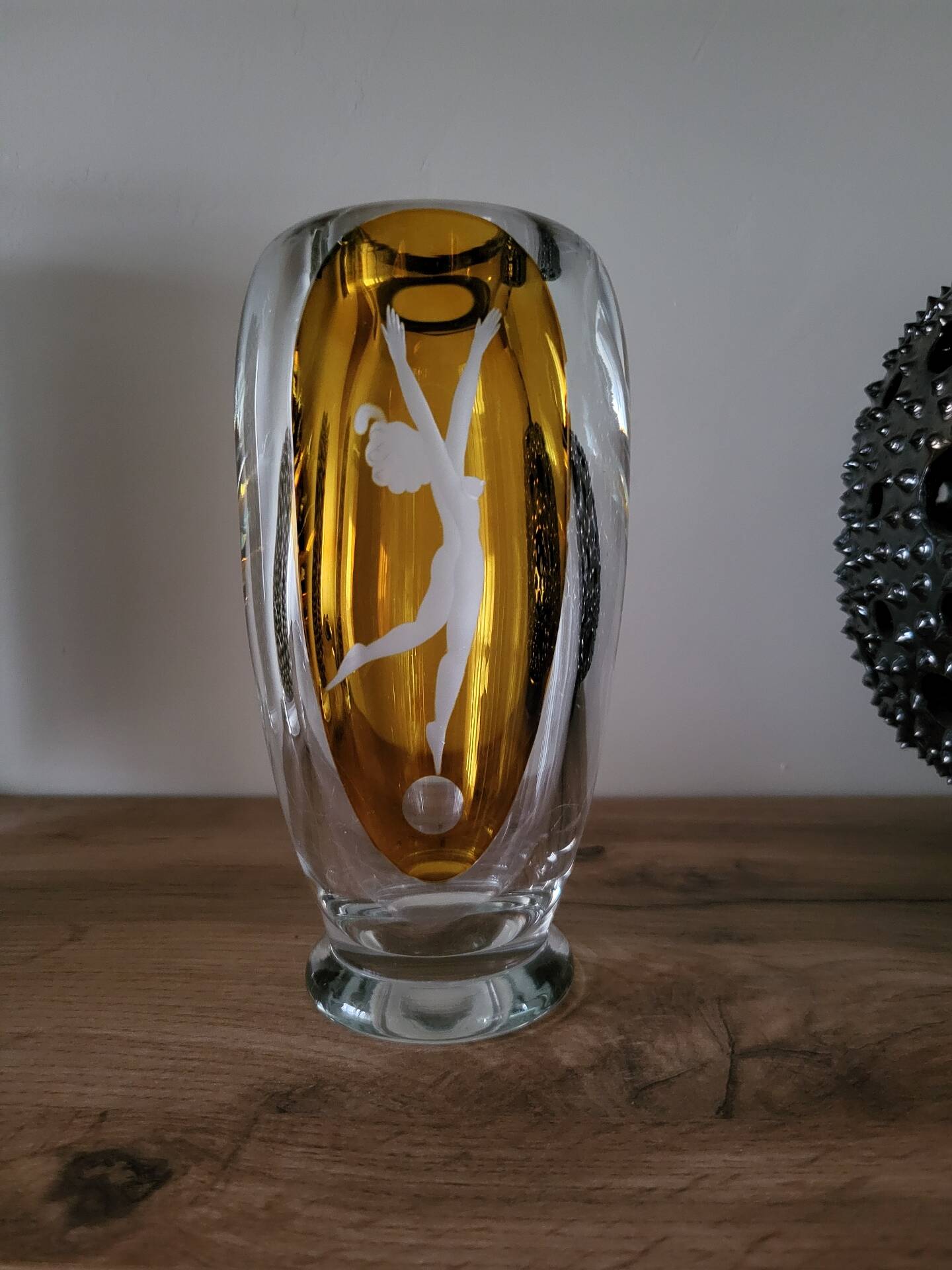 Decorative glass vase Art Deco Woman