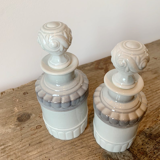 Old ceramic apothecary bottles