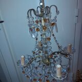 Chandelier to, colored crystal tassels