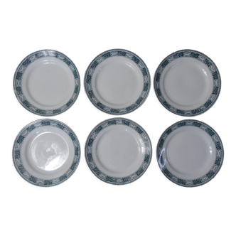 Terre de fer 6 assiettes plates lotus