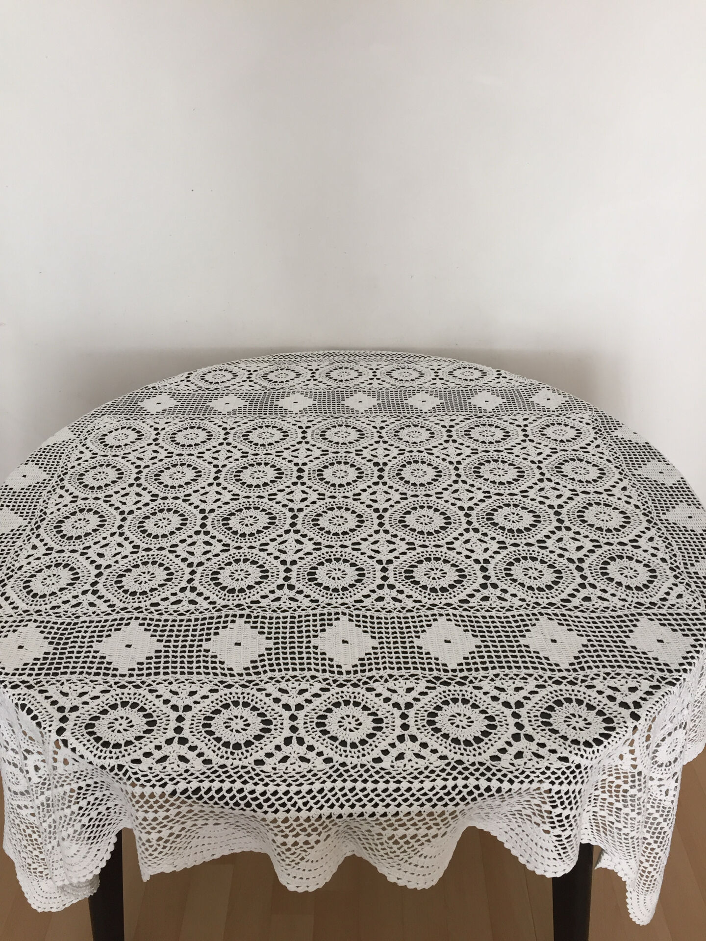 Vintage rectangular crochet tablecloth