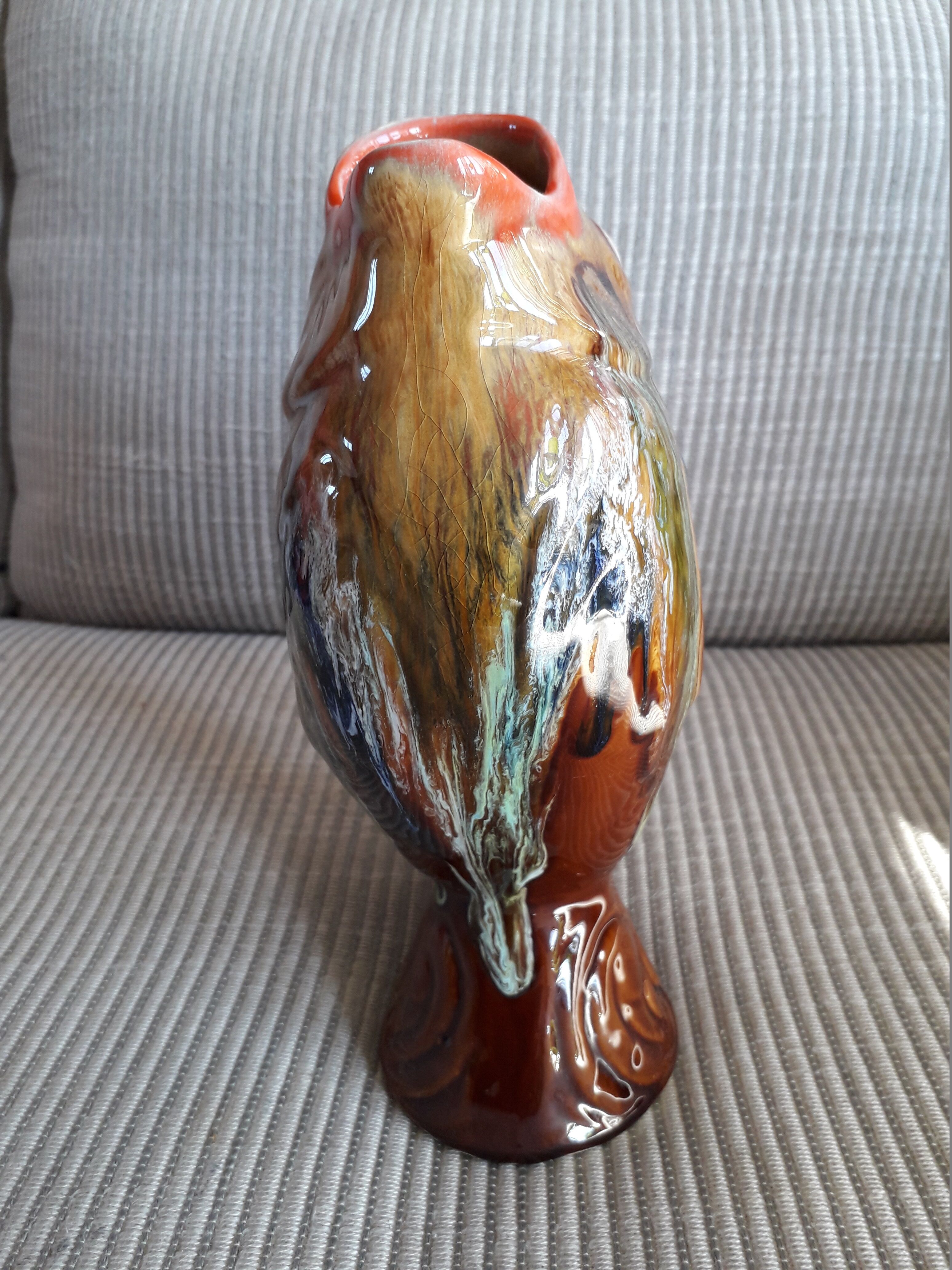 Vase vintage vallauris en forme de poisson