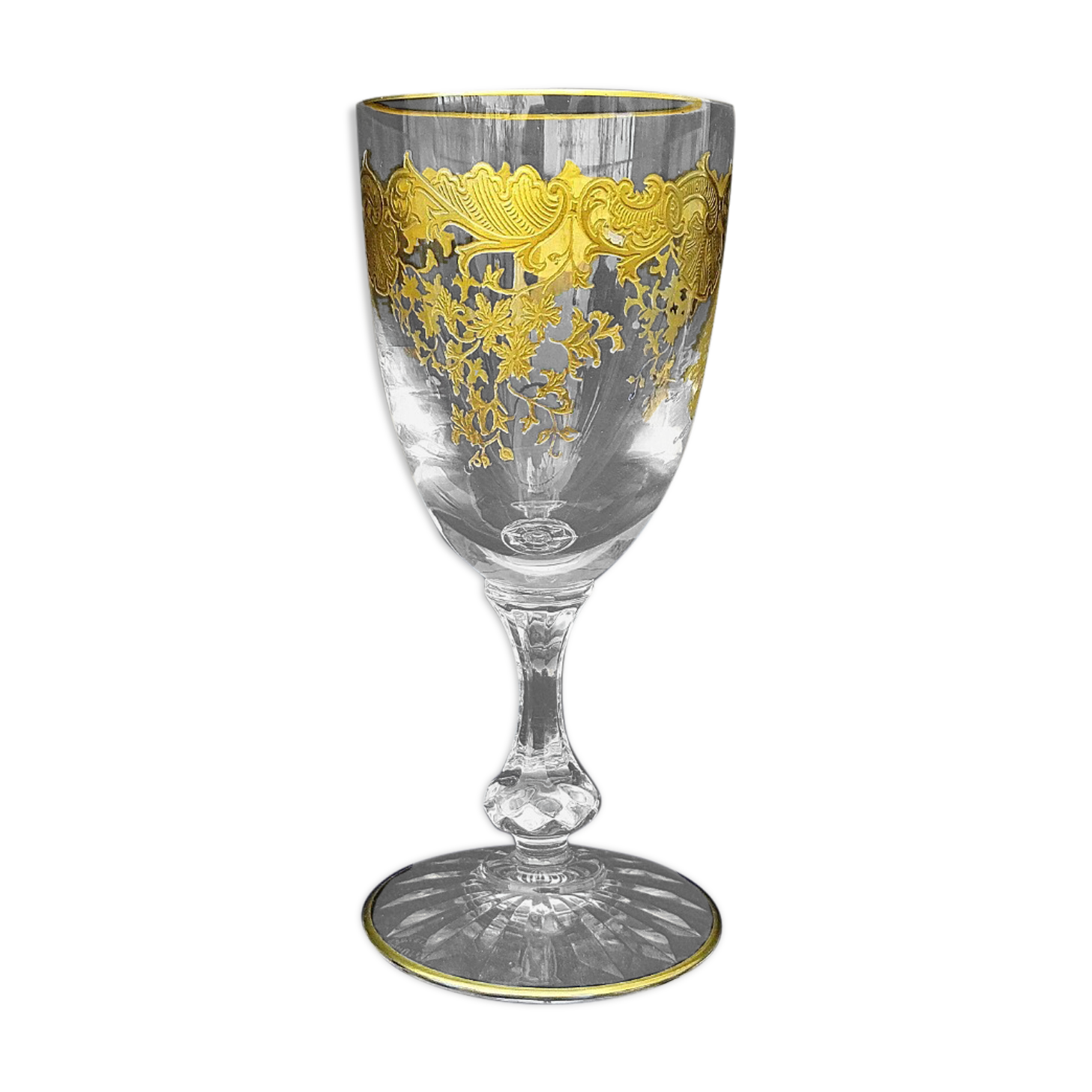 Verre cristal Saint Louis modèle Massenet or N°2