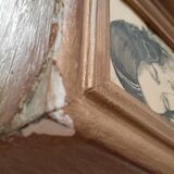 Golden frame ink drawing