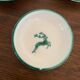 Set of 2 espresso coffee cups and their cups Green Deer Pattern Gmundner Keramik