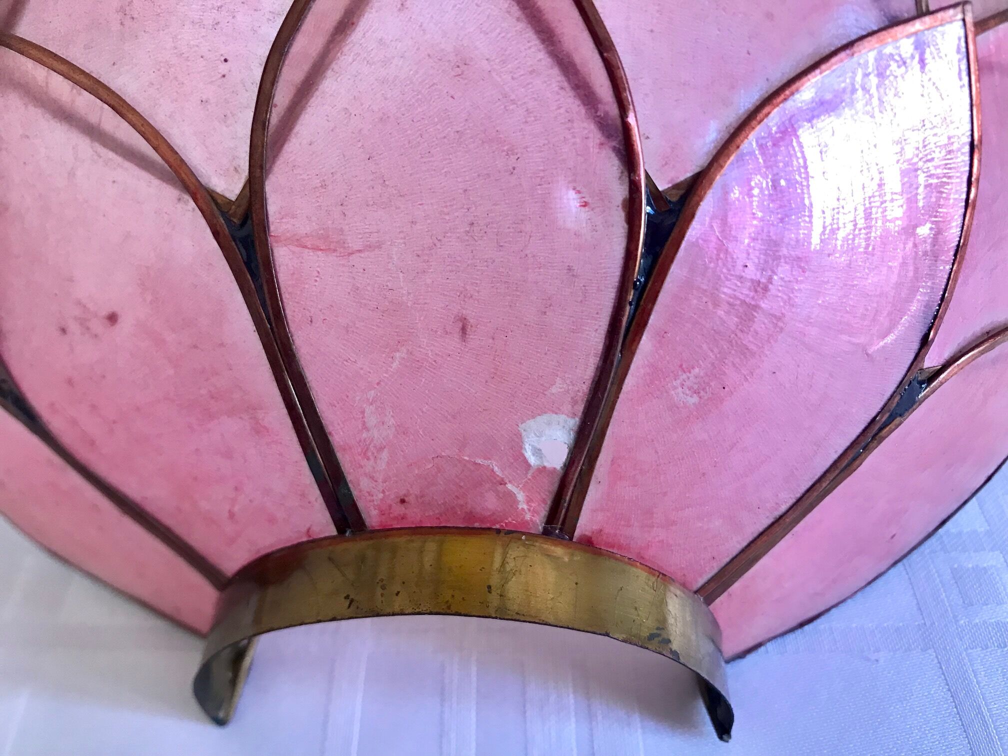 Mother-of-pearl lotus wall lamps