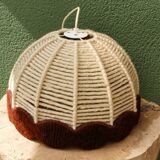 1970s two-tone wool pendant light, Germany