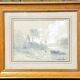Charles-Théodore Sauvageot graphite river landscape
