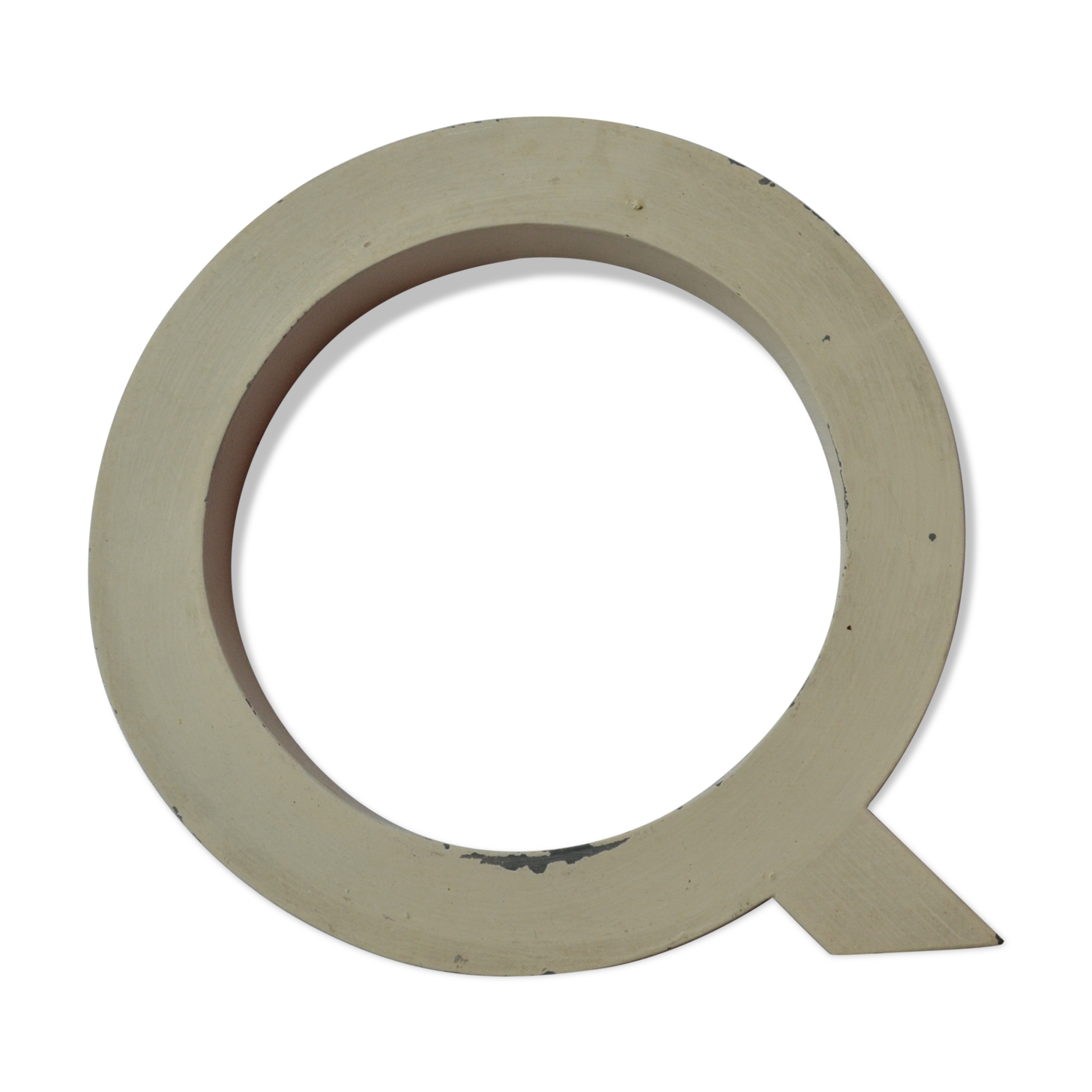 Vintage Q sign letter in zinc