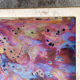 Baroque style coffee table colored glass