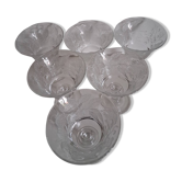 LOT de 6 coupes à glace collection "Délice" de Luminarc