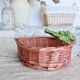 Small vintage colorful rattan fruit-shaped basket