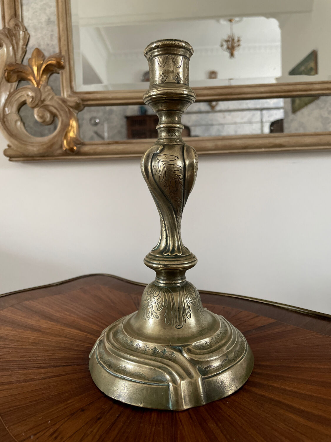 Candle holder bronze Louis XV, XVIIIth century