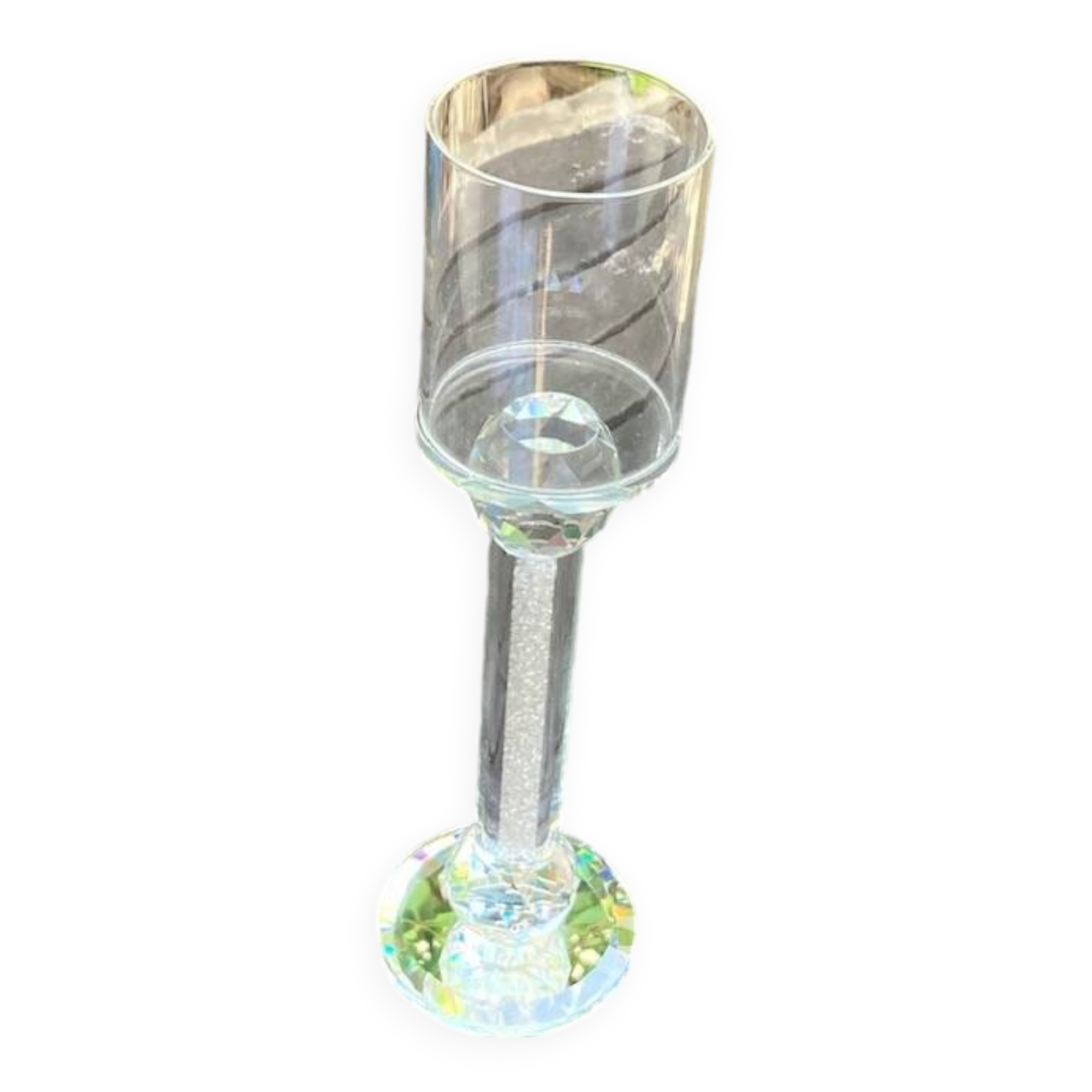 Crystal tealight candle holder
