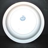 Plat creux, saladier à décor de fleurs bleues u&c Sarreguemines, service "Flore"