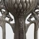 Art Nouveau tin candle holder by Achille Gamba, Italy ca. 1900
