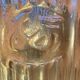 Vacuum pocket container art deco modernist glass, crystal stamp to decipher