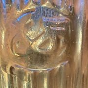 Vacuum pocket container art deco modernist glass, crystal stamp to decipher