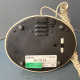 Téléphone à forme design écru et dorée