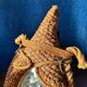 Vintage Audoux-Minet mirror. 1950s. Rope/hemp/leather