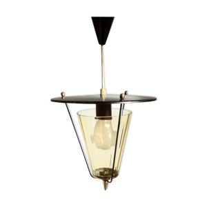 Lampe suspension métal - verre