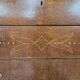 Vintage six-drawer oak chest of drawers with glass top, 1960