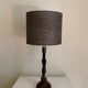 Italian Wood and Silk Lamp