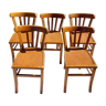 5 chaises en bois
