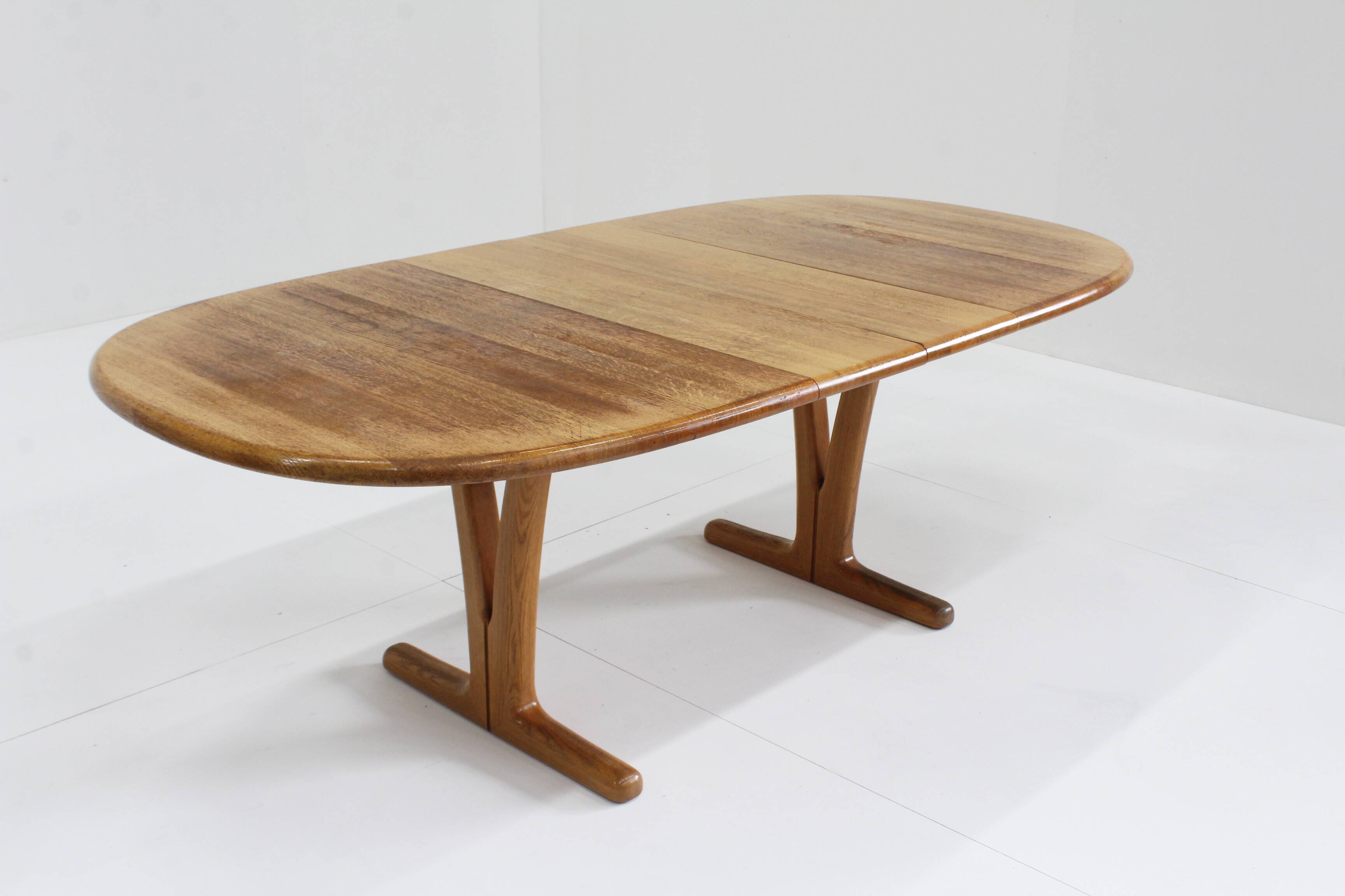 Vintage Danish extendable dining table solid wood Holstebro Mobilfabrik