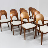 Vintage Danish dining chairs by Niels Koefoed solid teak, set of 10
