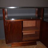Art deco period console in exotic wood and marble circa 1930