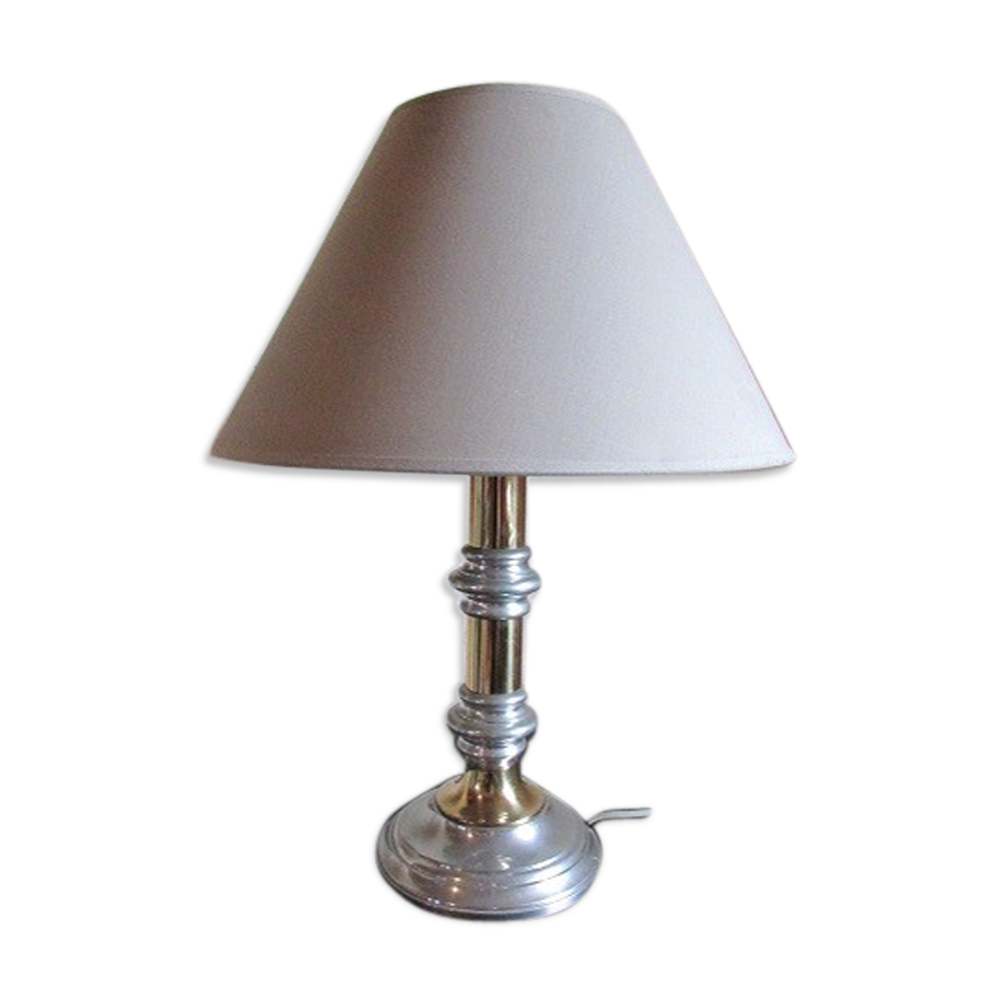 Table lamp in tin and gold metal, 1970s