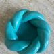 Turquoise blue twisted ceramic candle holder