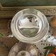Silver tureen, pine cone handle