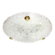Round ceiling light in frosted Murano glass by Hillebrand, Germany, 1970s