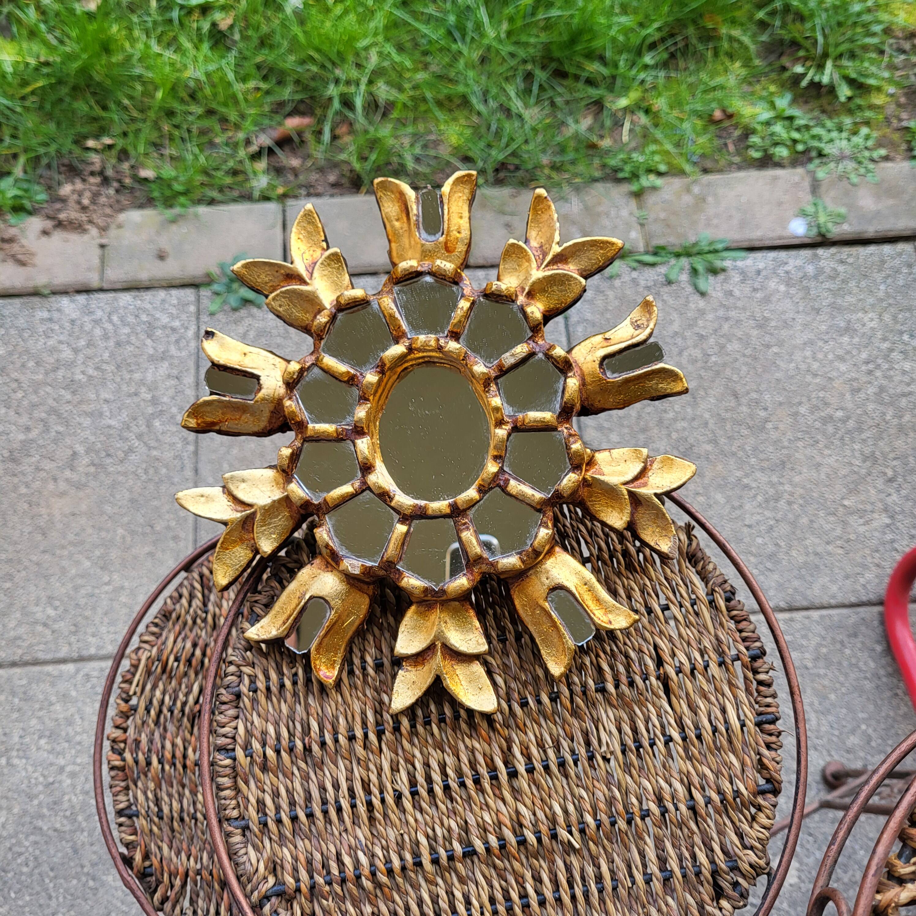 Miroir Cusco en bois doré