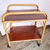 Bamboo trolley on casters